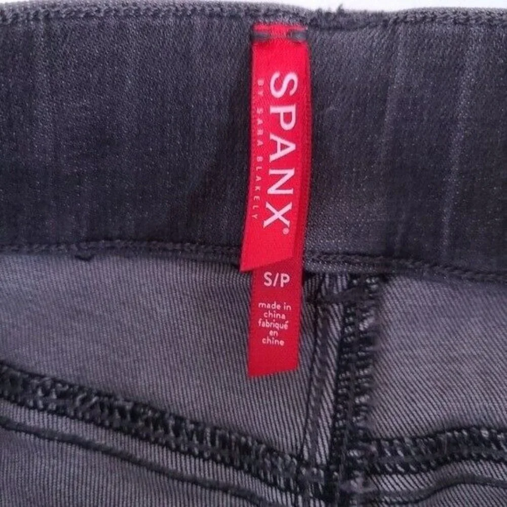 Spanx Womens Gray High Rise Skinny Ankle Pull On Jeans S